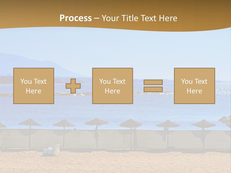 Sunbathe Malaga Umbrellas PowerPoint Template