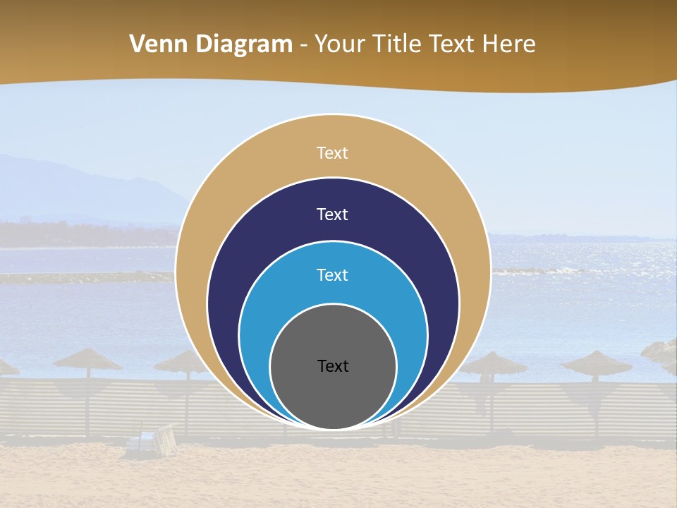 Sunbathe Malaga Umbrellas PowerPoint Template