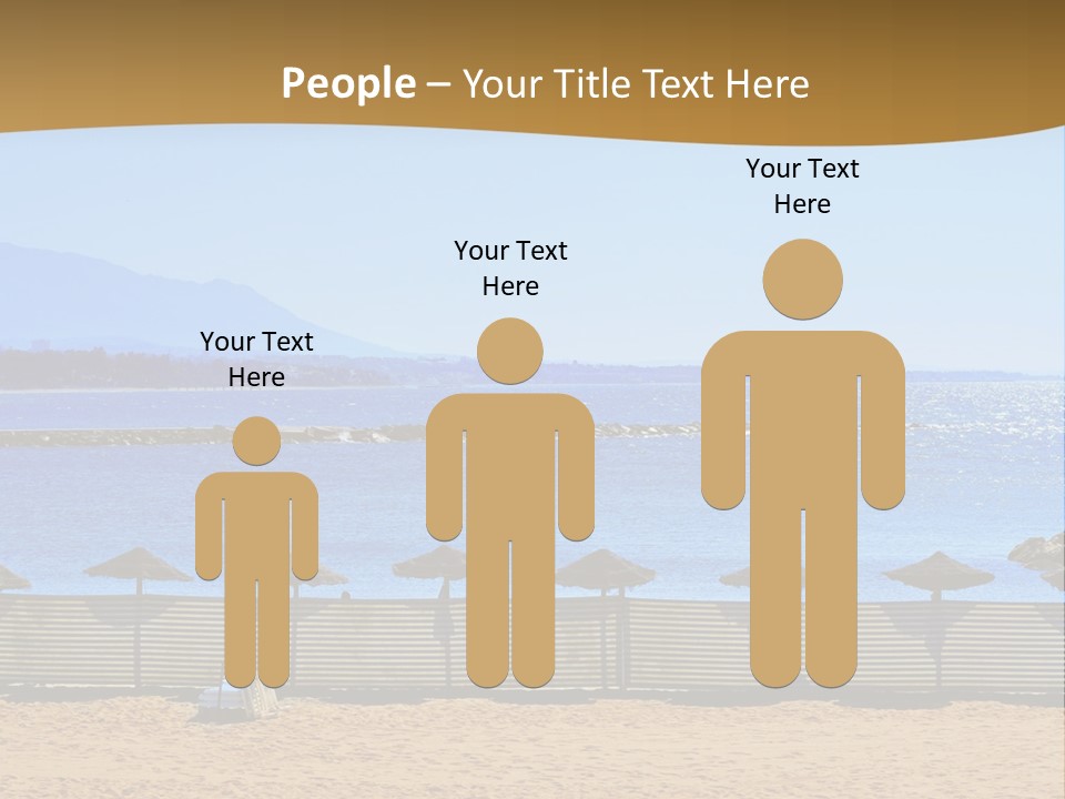 Sunbathe Malaga Umbrellas PowerPoint Template