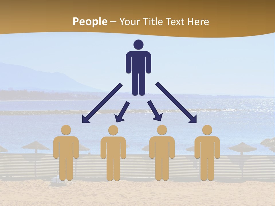 Sunbathe Malaga Umbrellas PowerPoint Template