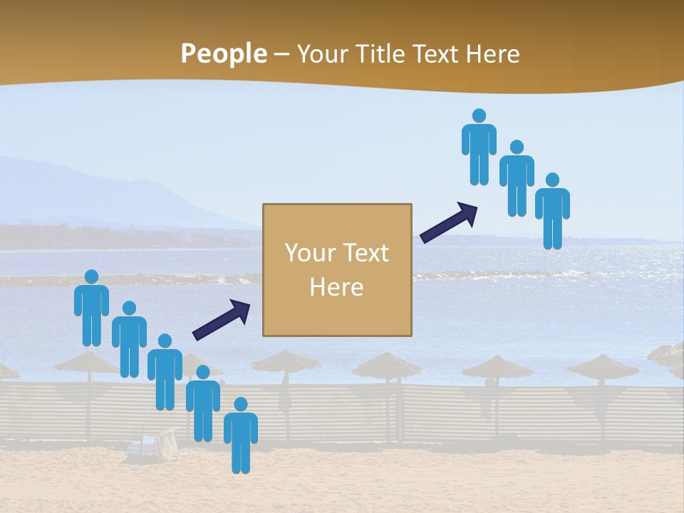 Sunbathe Malaga Umbrellas PowerPoint Template