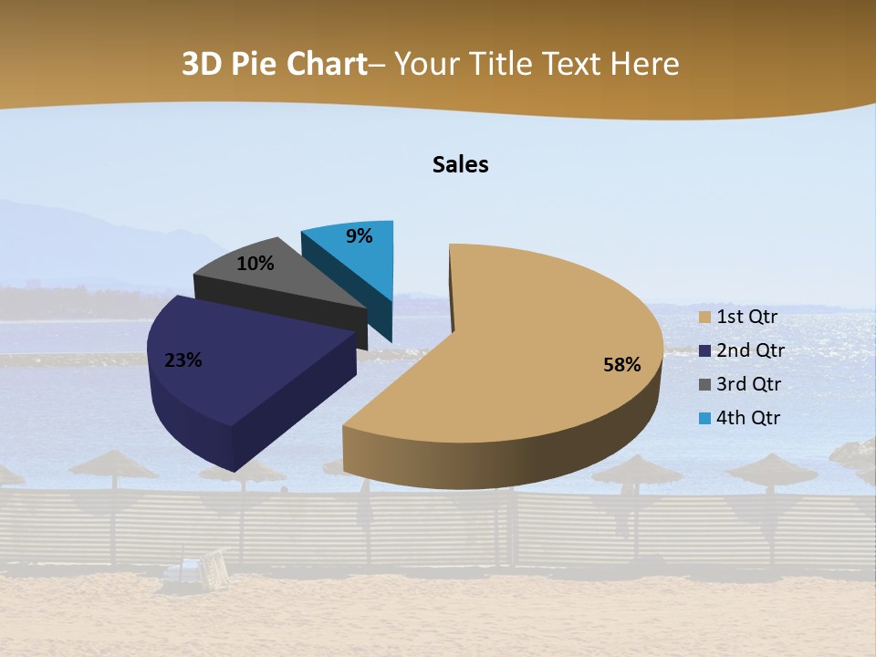 Sunbathe Malaga Umbrellas PowerPoint Template