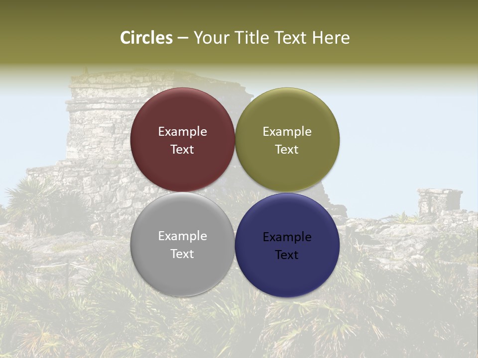 Archeological Site Tulum Building PowerPoint Template