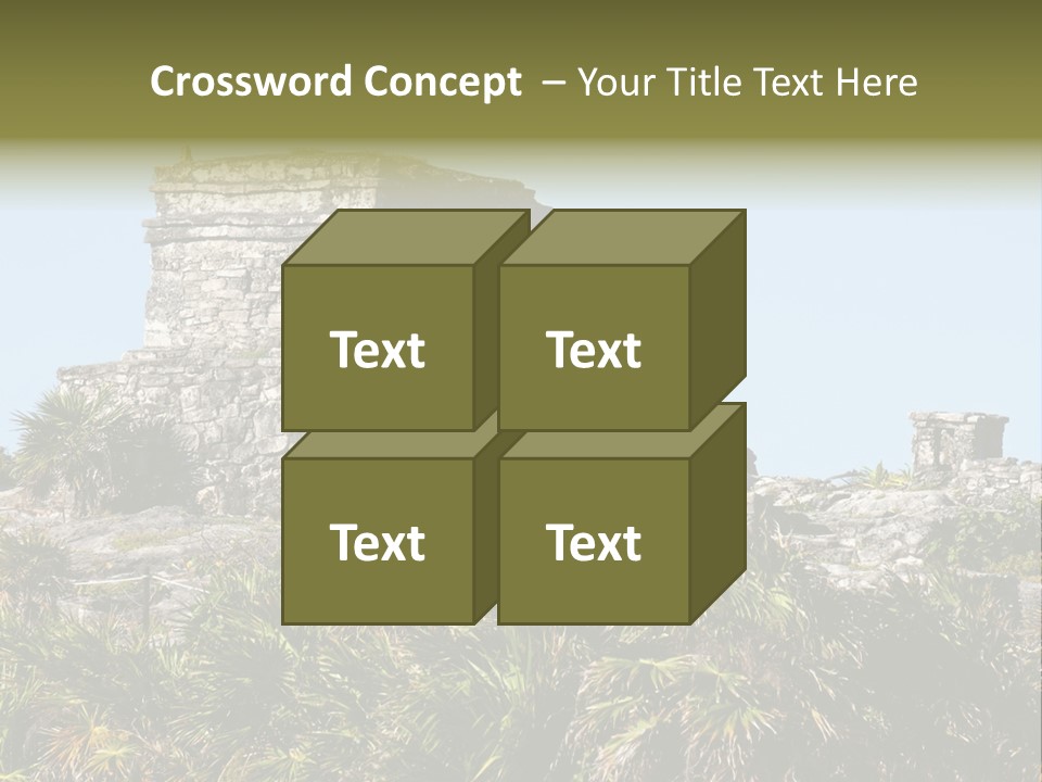 Archeological Site Tulum Building PowerPoint Template