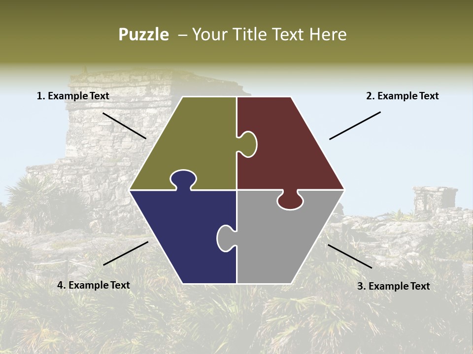 Archeological Site Tulum Building PowerPoint Template