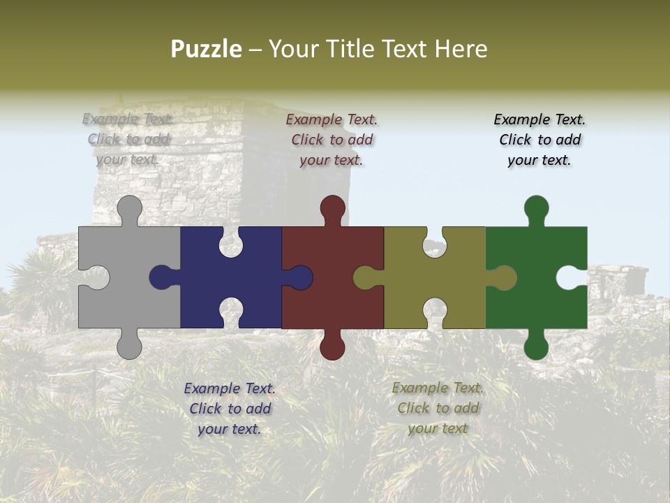 Archeological Site Tulum Building PowerPoint Template