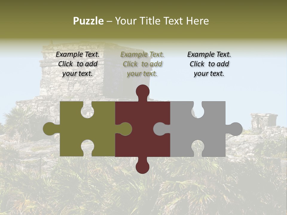 Archeological Site Tulum Building PowerPoint Template
