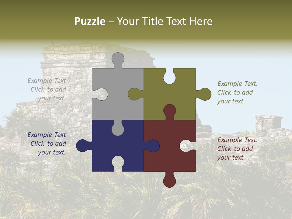 Archeological Site Tulum Building PowerPoint Template