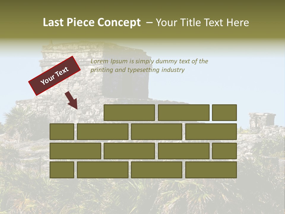 Archeological Site Tulum Building PowerPoint Template