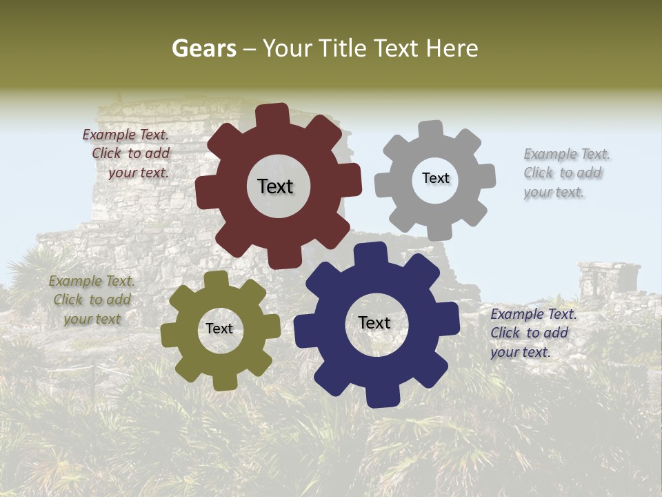 Archeological Site Tulum Building PowerPoint Template