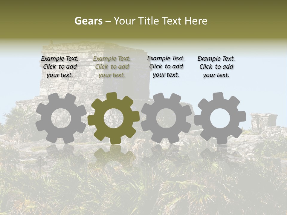 Archeological Site Tulum Building PowerPoint Template