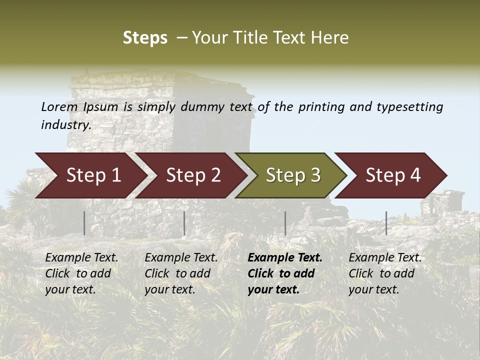Archeological Site Tulum Building PowerPoint Template