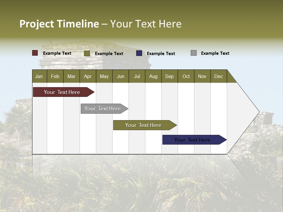Archeological Site Tulum Building PowerPoint Template