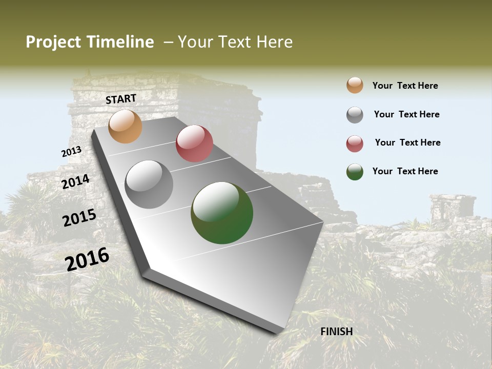 Archeological Site Tulum Building PowerPoint Template