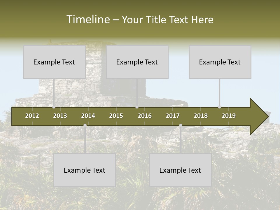 Archeological Site Tulum Building PowerPoint Template