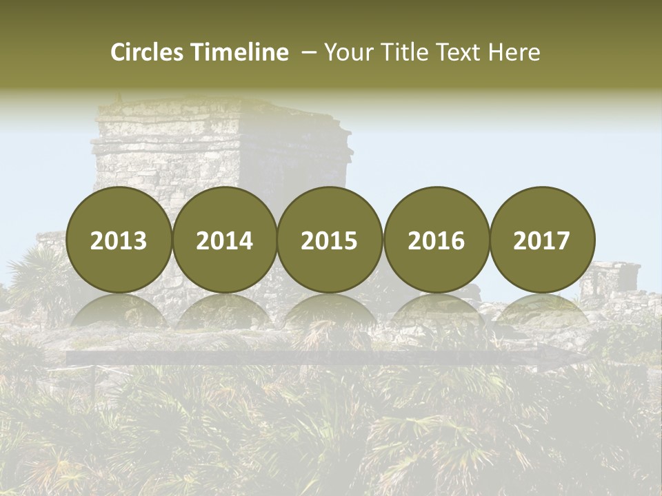 Archeological Site Tulum Building PowerPoint Template