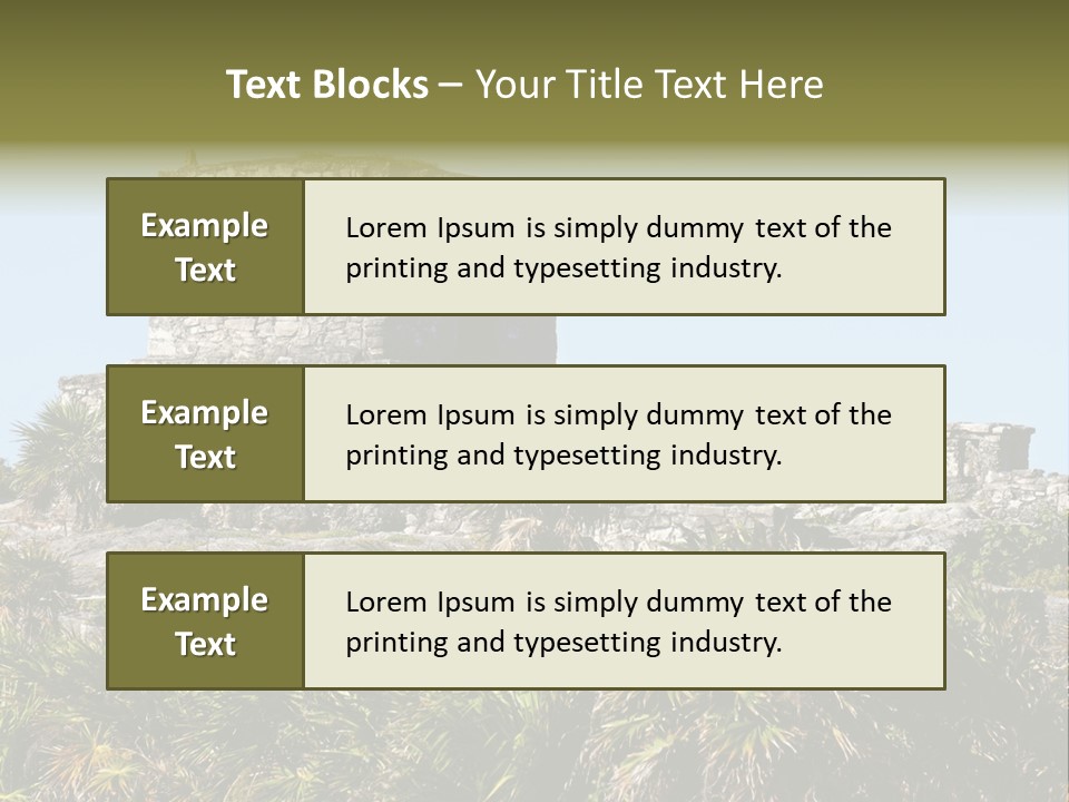 Archeological Site Tulum Building PowerPoint Template