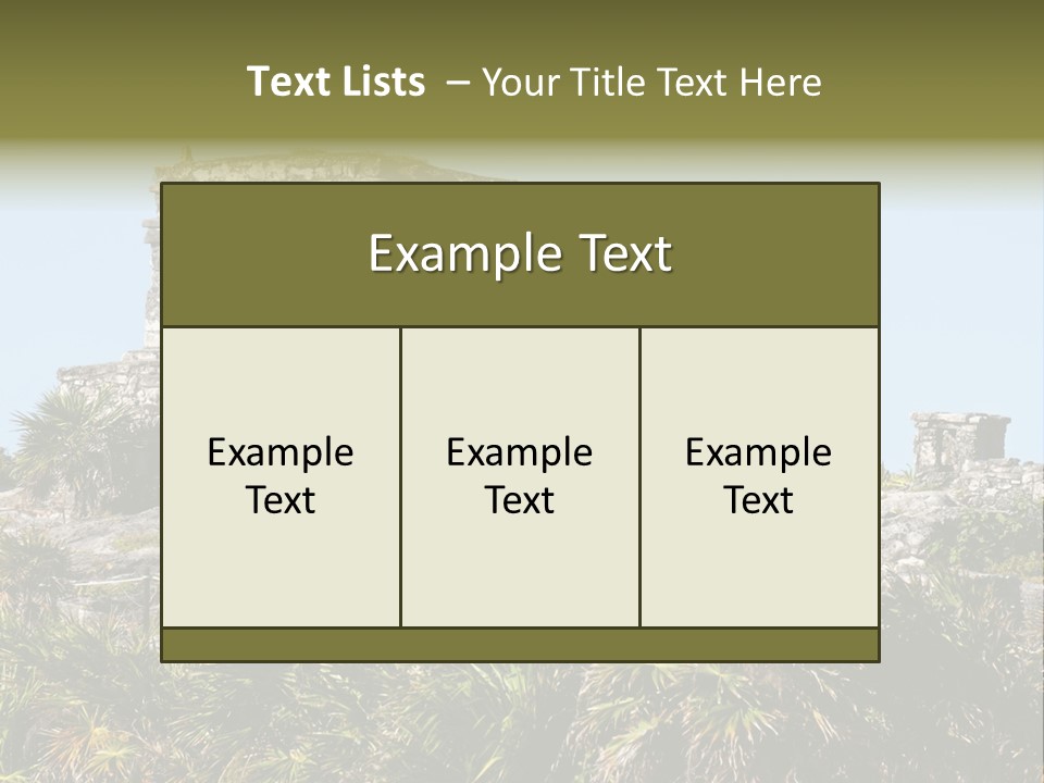 Archeological Site Tulum Building PowerPoint Template