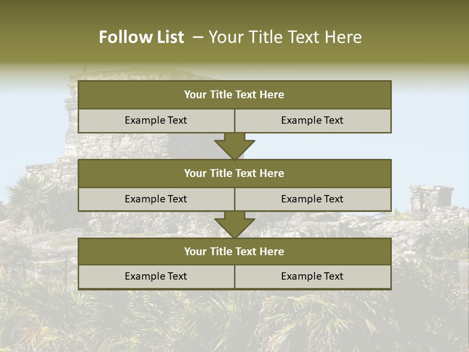 Archeological Site Tulum Building PowerPoint Template