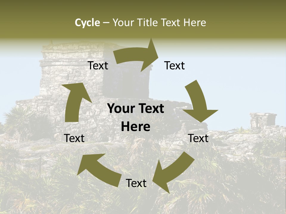 Archeological Site Tulum Building PowerPoint Template