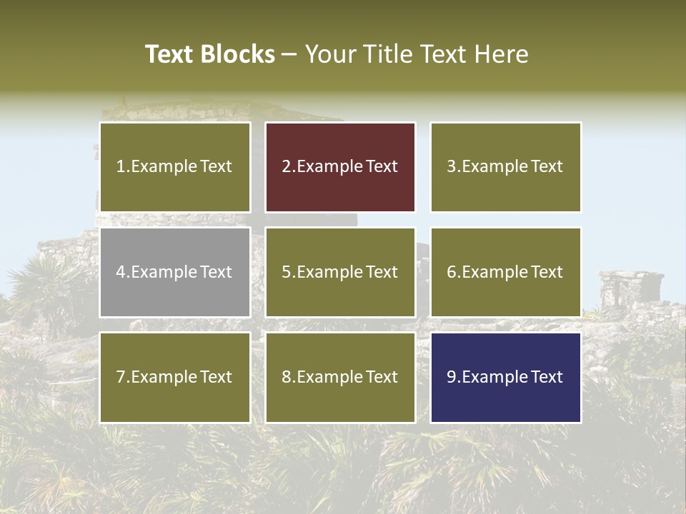 Archeological Site Tulum Building PowerPoint Template