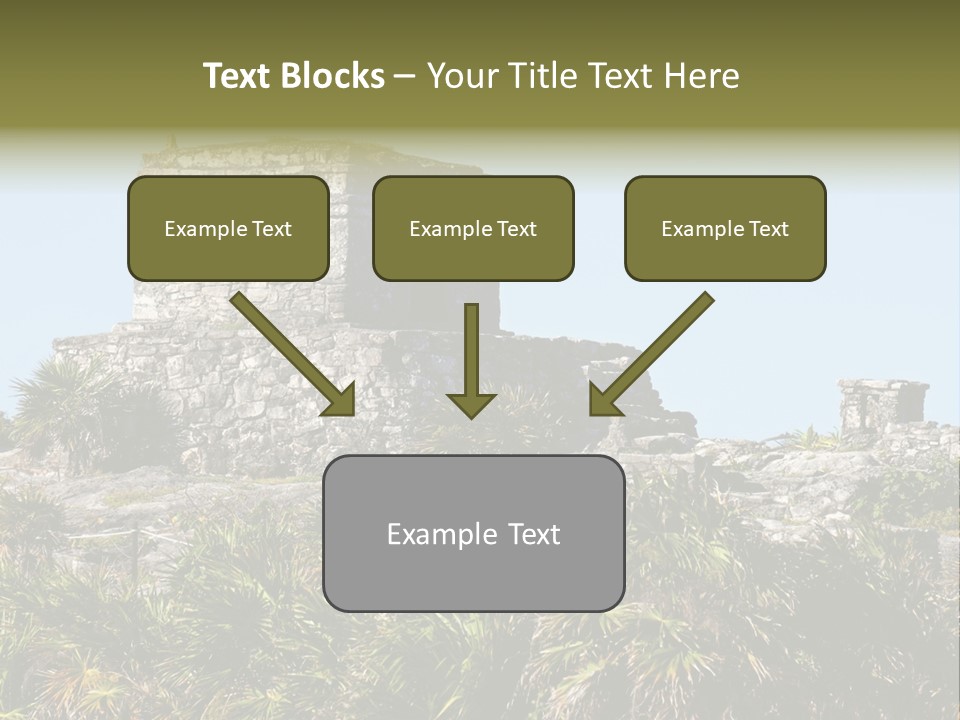 Archeological Site Tulum Building PowerPoint Template