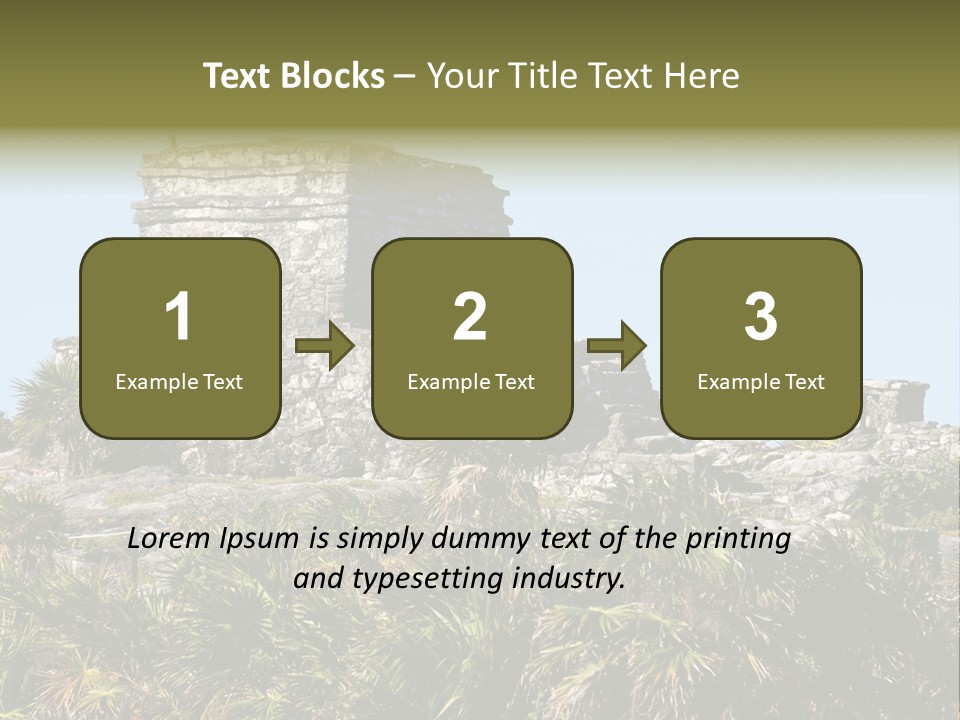 Archeological Site Tulum Building PowerPoint Template