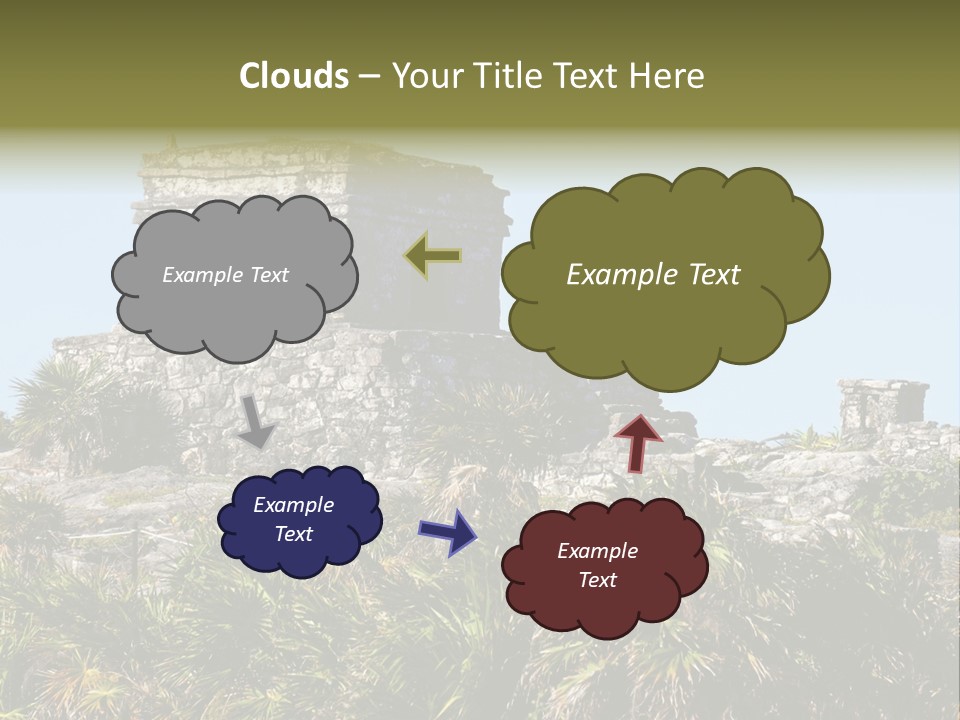 Archeological Site Tulum Building PowerPoint Template