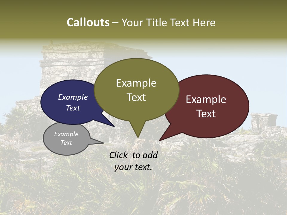 Archeological Site Tulum Building PowerPoint Template