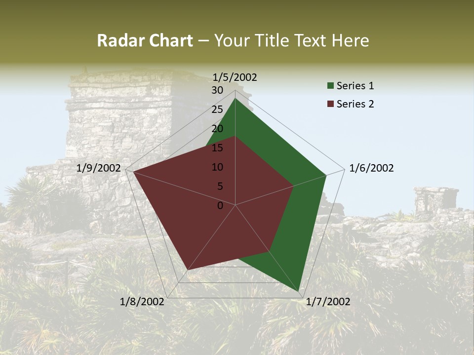 Archeological Site Tulum Building PowerPoint Template