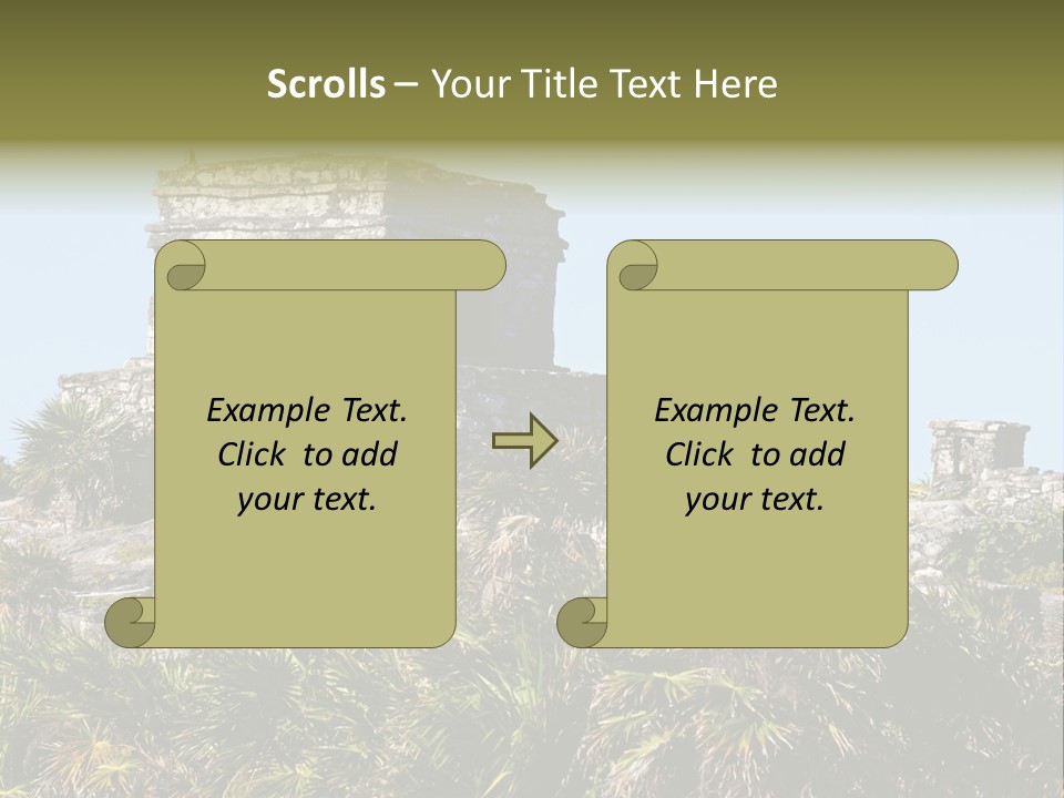 Archeological Site Tulum Building PowerPoint Template