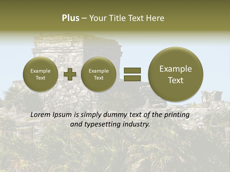Archeological Site Tulum Building PowerPoint Template