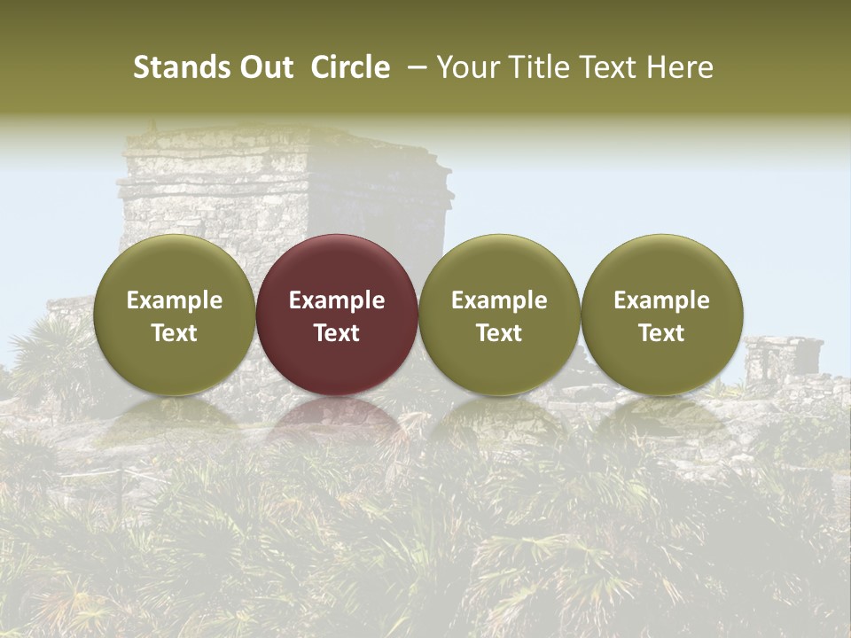 Archeological Site Tulum Building PowerPoint Template
