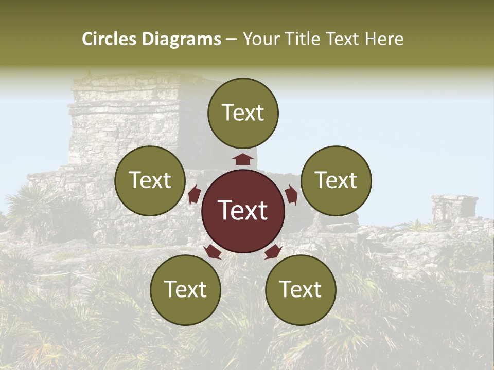 Archeological Site Tulum Building PowerPoint Template