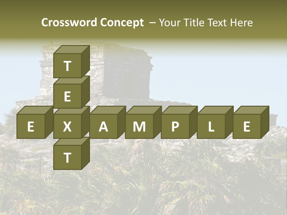 Archeological Site Tulum Building PowerPoint Template