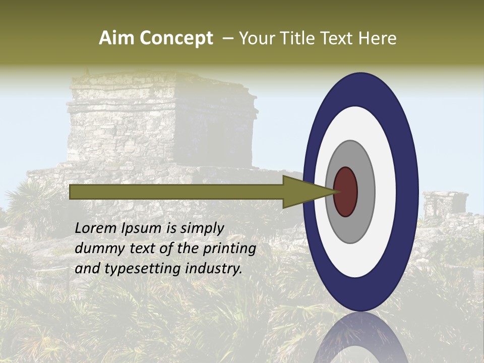 Archeological Site Tulum Building PowerPoint Template