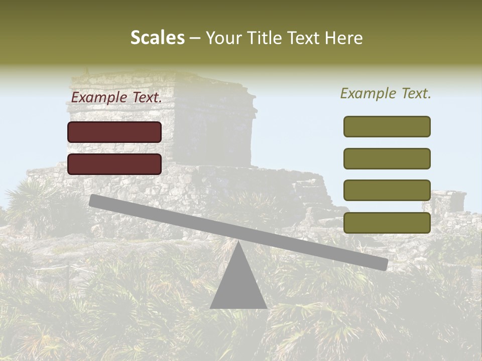 Archeological Site Tulum Building PowerPoint Template