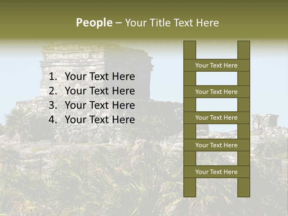 Archeological Site Tulum Building PowerPoint Template