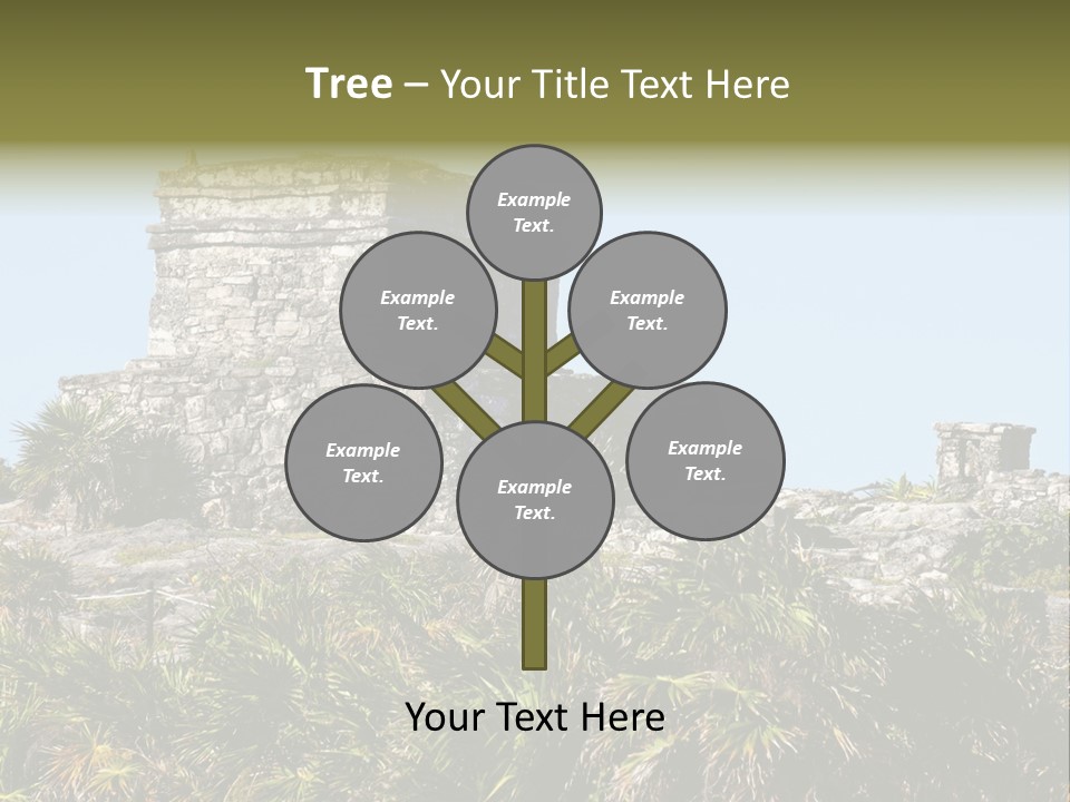 Archeological Site Tulum Building PowerPoint Template