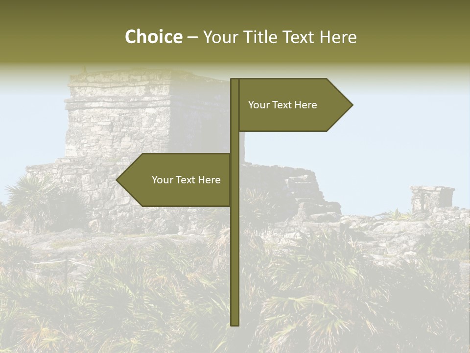 Archeological Site Tulum Building PowerPoint Template