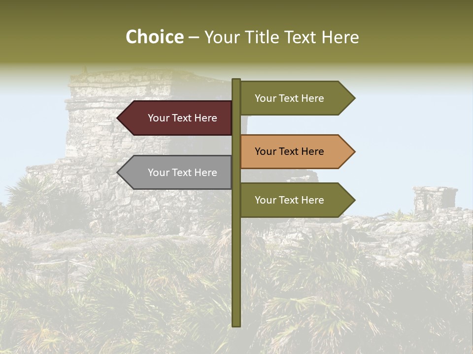 Archeological Site Tulum Building PowerPoint Template