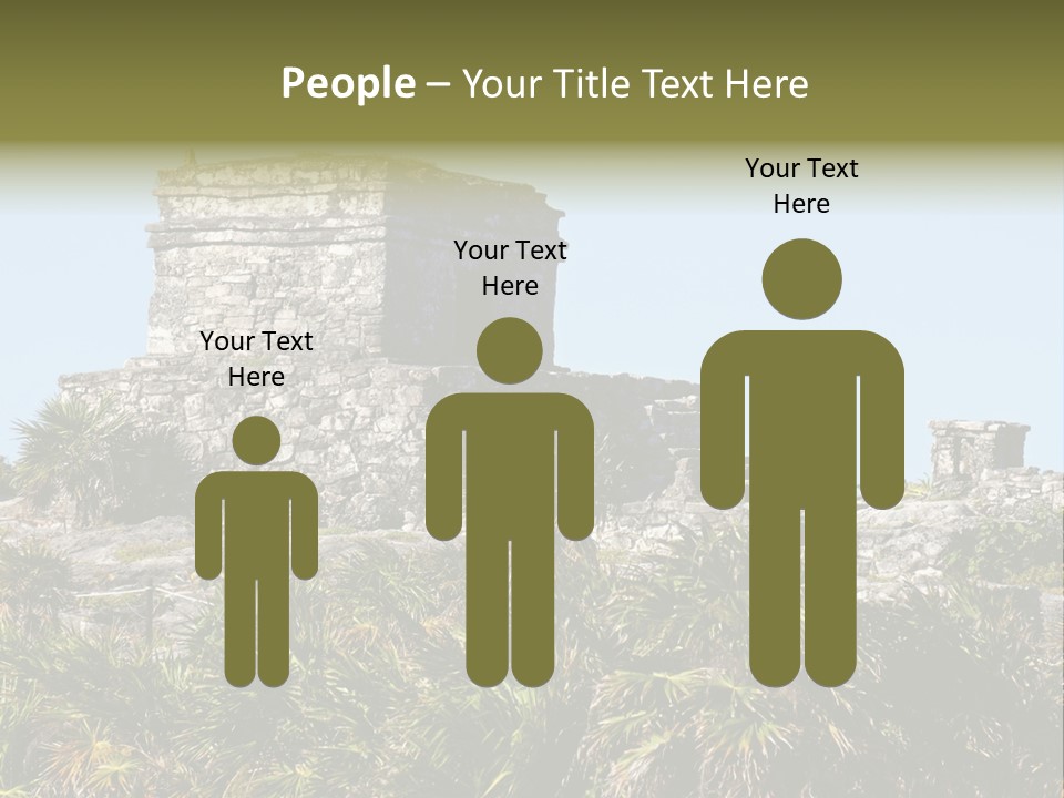 Archeological Site Tulum Building PowerPoint Template