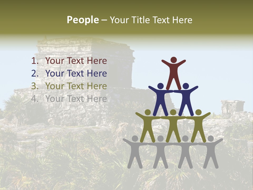 Archeological Site Tulum Building PowerPoint Template
