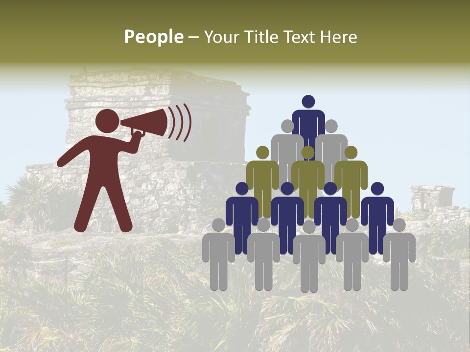 Archeological Site Tulum Building PowerPoint Template