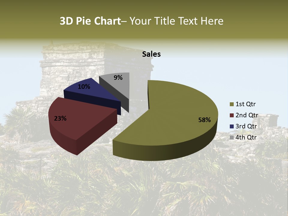 Archeological Site Tulum Building PowerPoint Template