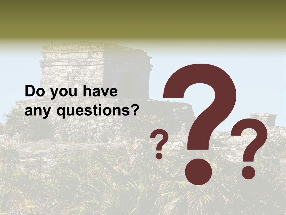 Archeological Site Tulum Building PowerPoint Template