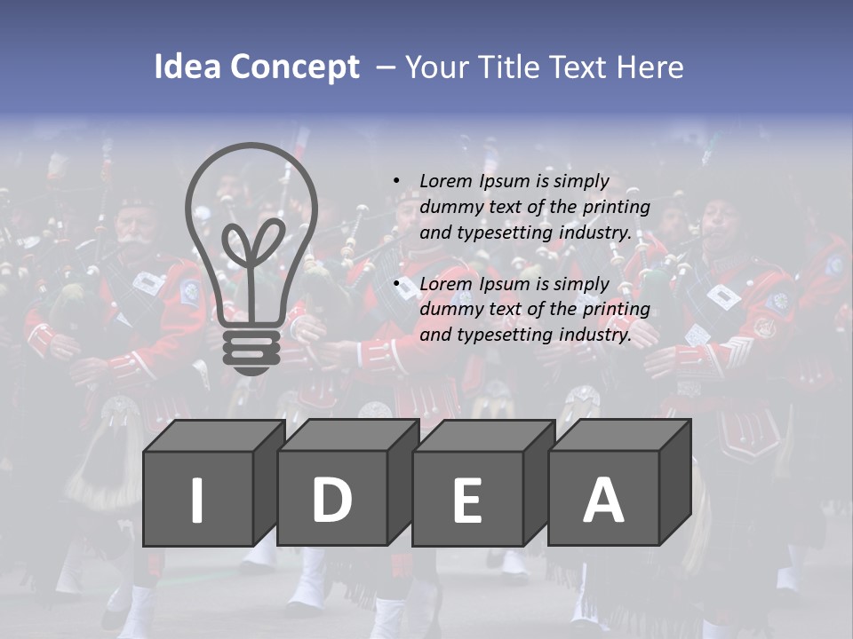 Celebration Ireland Kilt PowerPoint Template