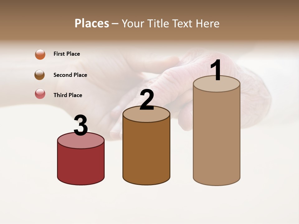 Togetherness Helping Hand Senior PowerPoint Template