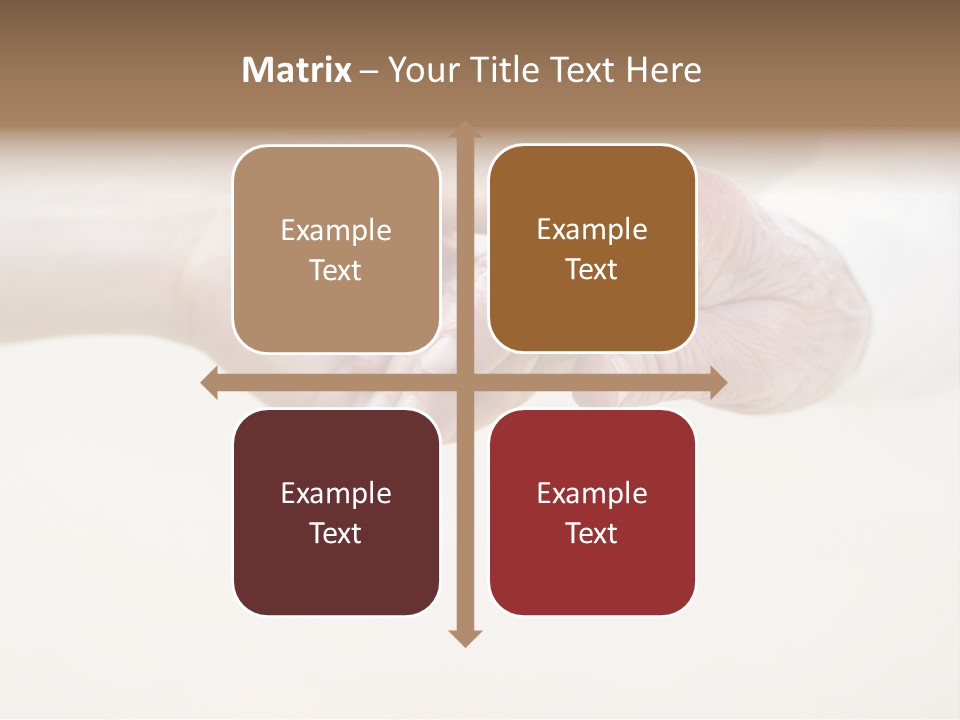 Togetherness Helping Hand Senior PowerPoint Template