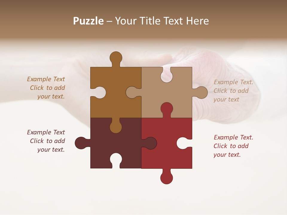 Togetherness Helping Hand Senior PowerPoint Template